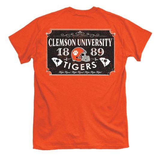 Clemson Retro Sign Orange