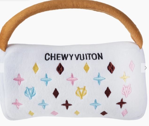 White Chewy Vuiton Purse