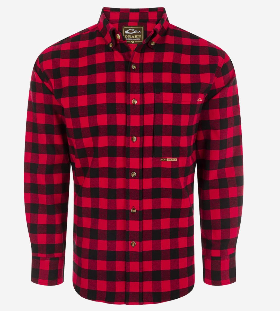 Brushed Twill Buffalo Plaid Shirt Chili Pepper Red