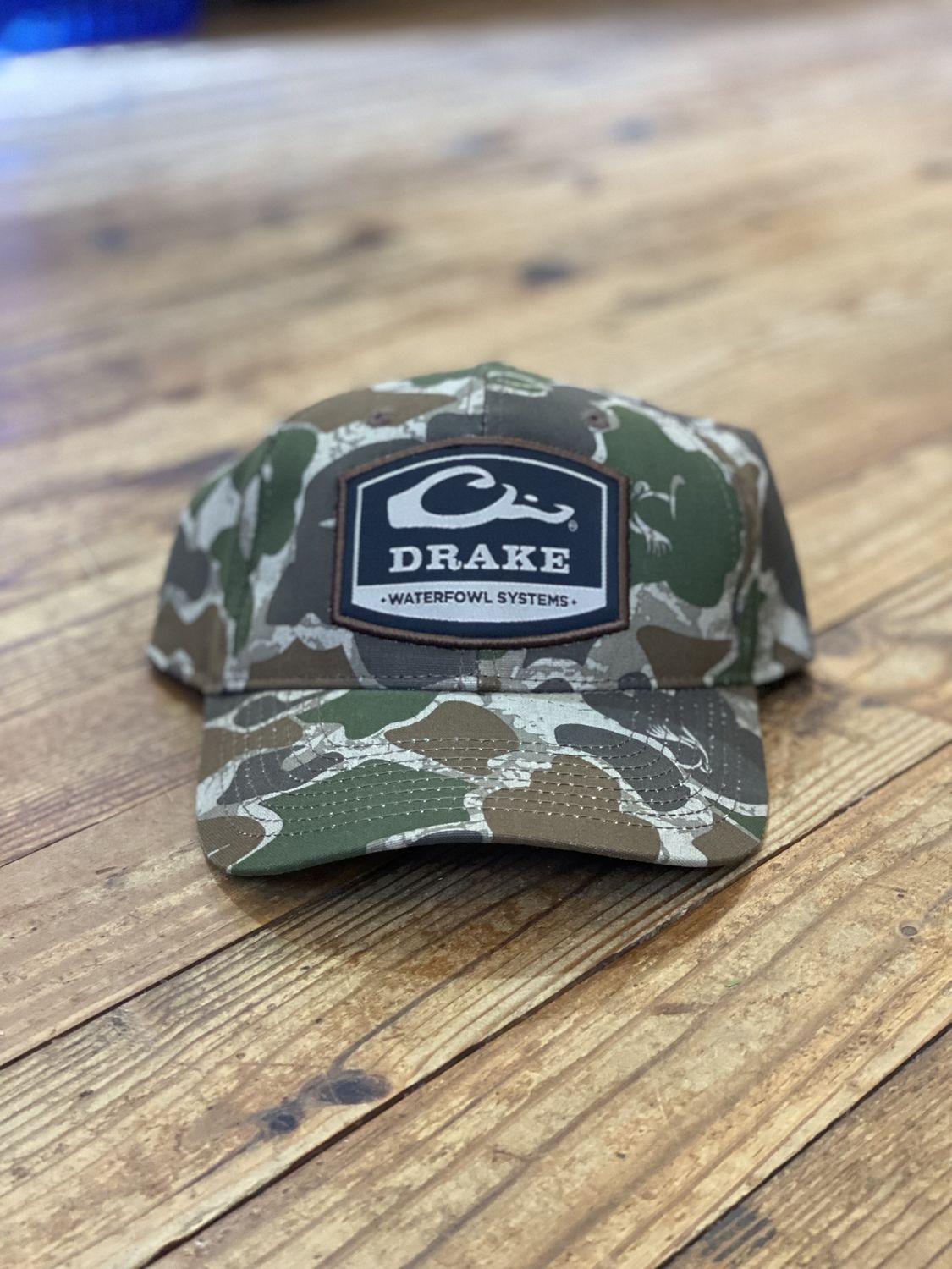 Drake 6 Panel Badge Hat, Color: Old School Green
