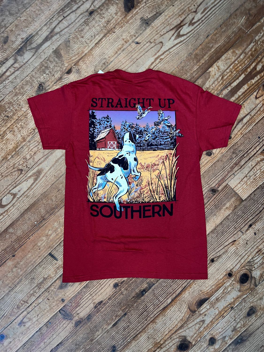 Pointer and Birds S/S Tee Garnet