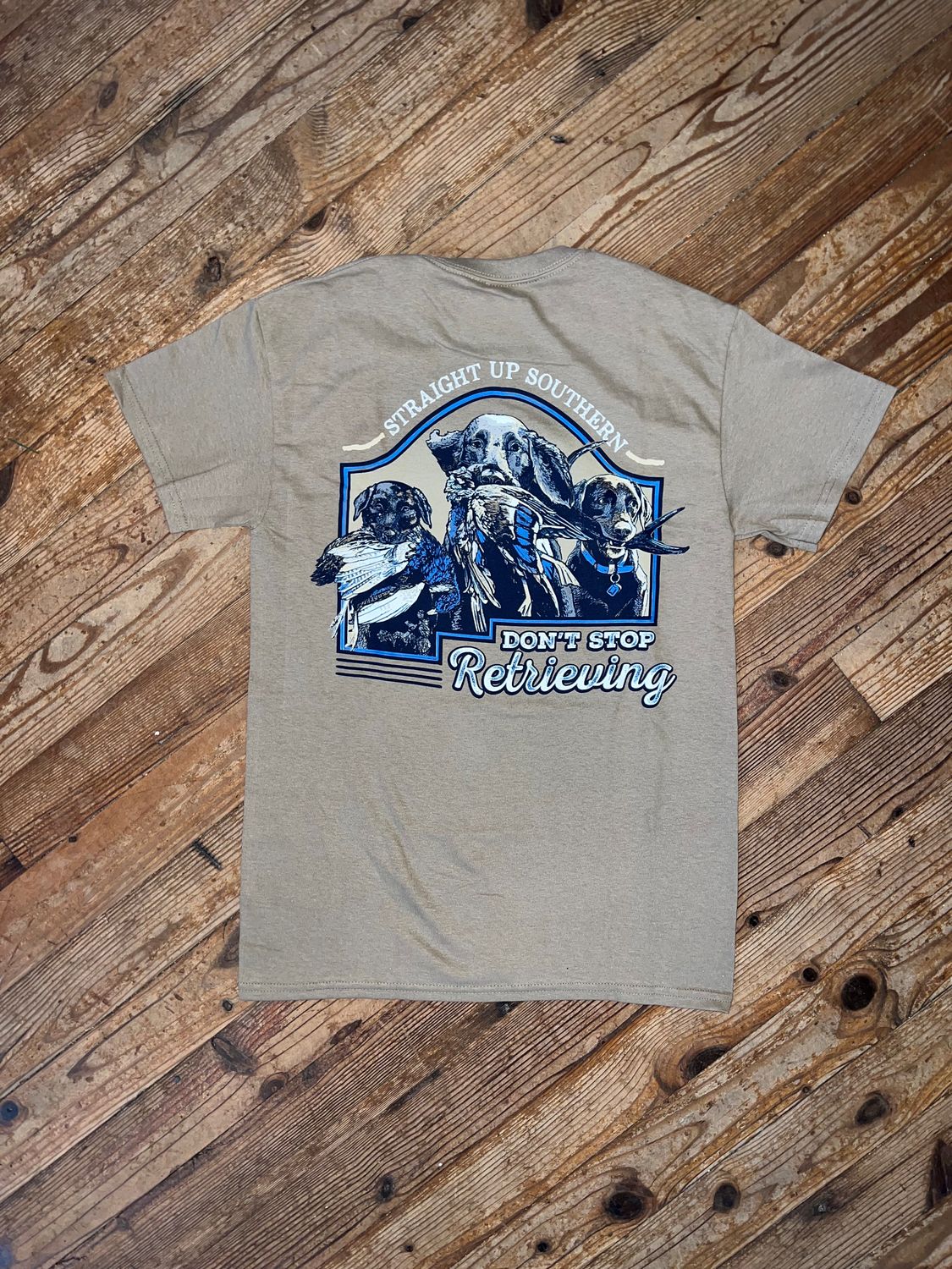 Don't Stop Retrieving S/S Tee Brown Savanna