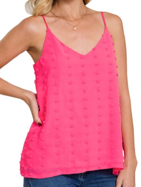 Swiss Dot V-Neck Tank Top