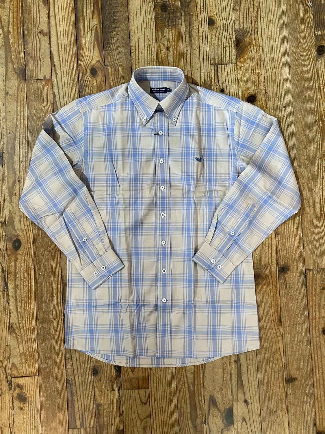 Tupelo WP Dress Shirt Burnt Taupe/French Blue