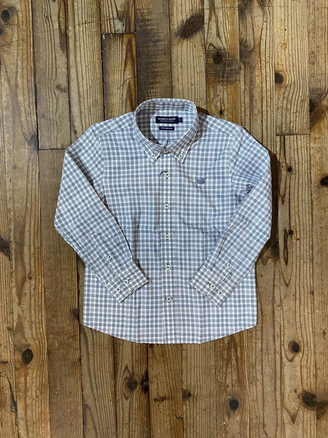 Youth Odessa Performance Dress Shirt Navy/Sage