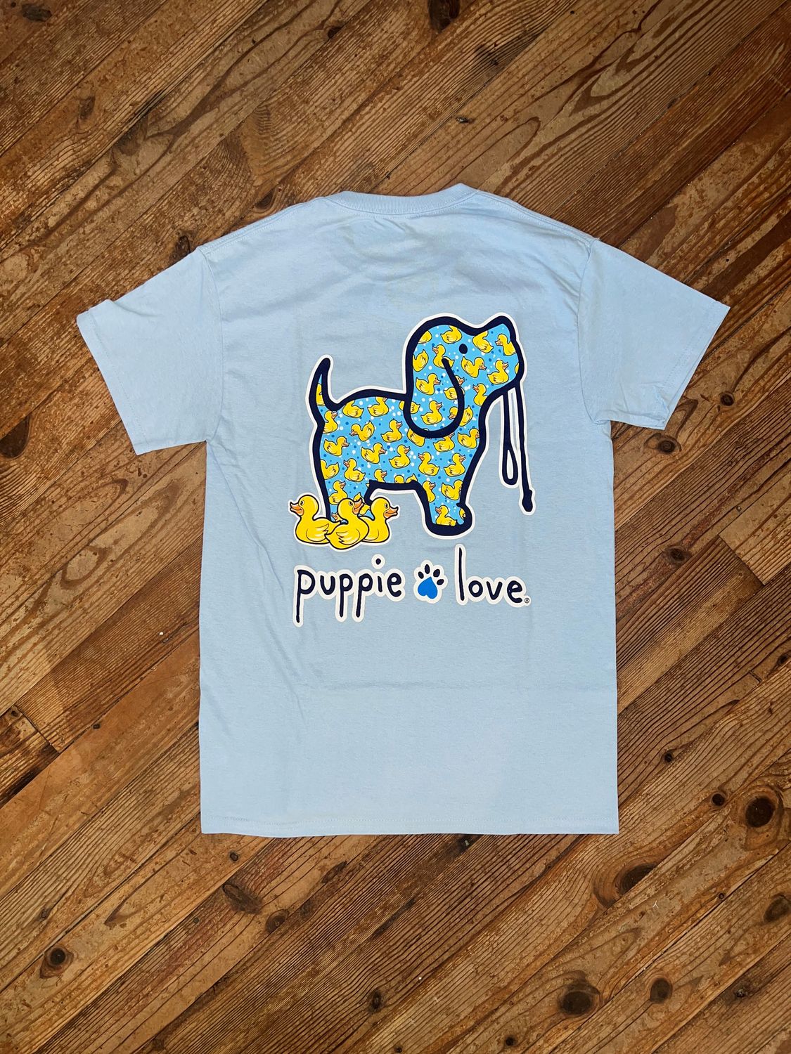 Puppie Love Rubber Ducks Pup Tee Lt Blue