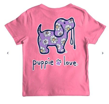 Youth Daisy Pup Tee Azalea