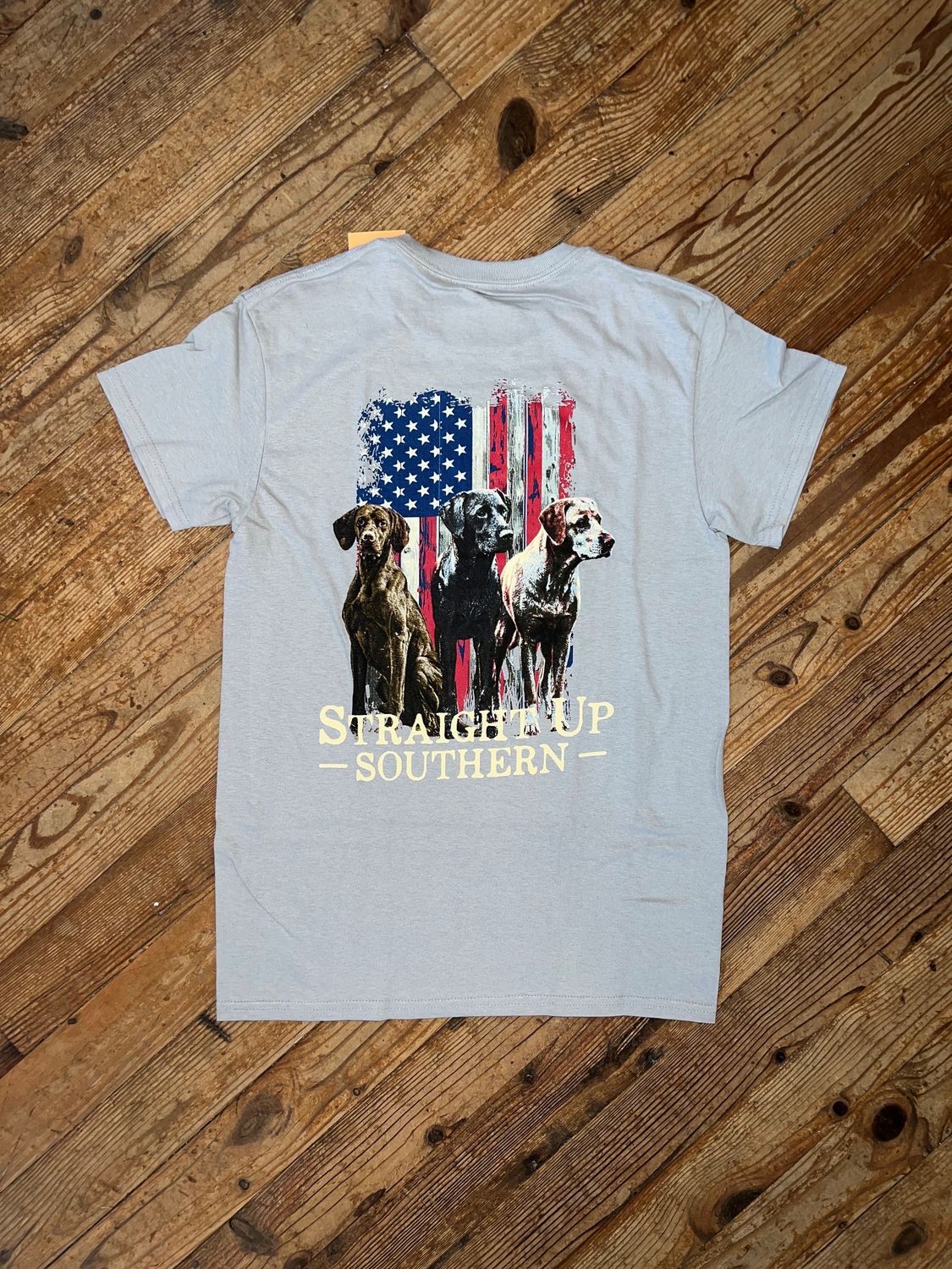 Three Dogs America S/S Tee Gravel