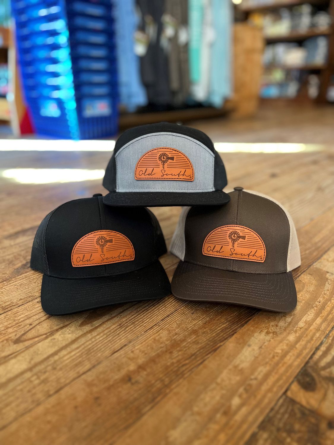 Old South Arch Leather Patch Trucker