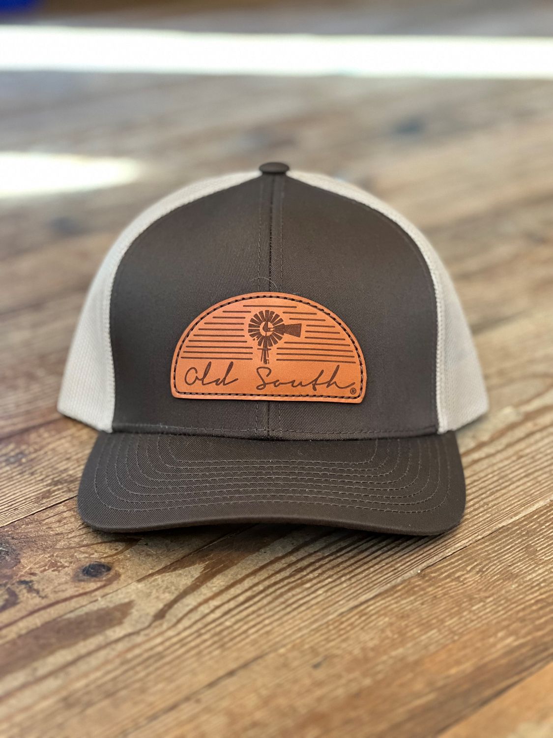 Old South Arch Leather Patch Trucker
