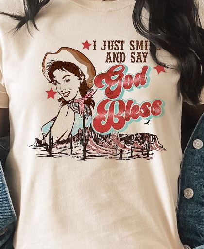 Smile &amp; Say God Bless Tee