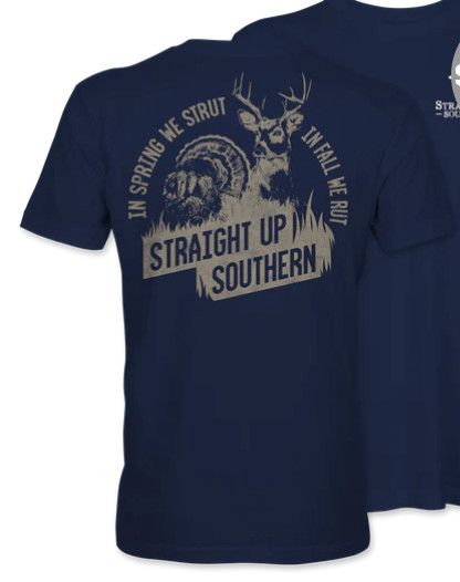 Youth Strut and Rut S/S Tee Navy