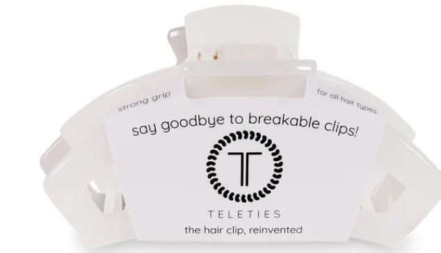Open Coconut White Hair Clip, Size: Large