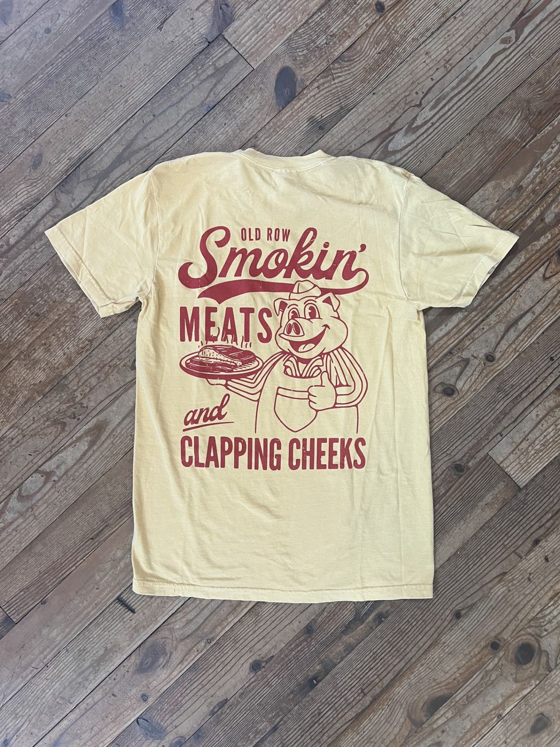 The Smokin' Meats Pocket Tee Mustard