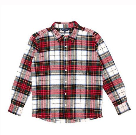 Simply Southern Men's Holiday Flannel White
