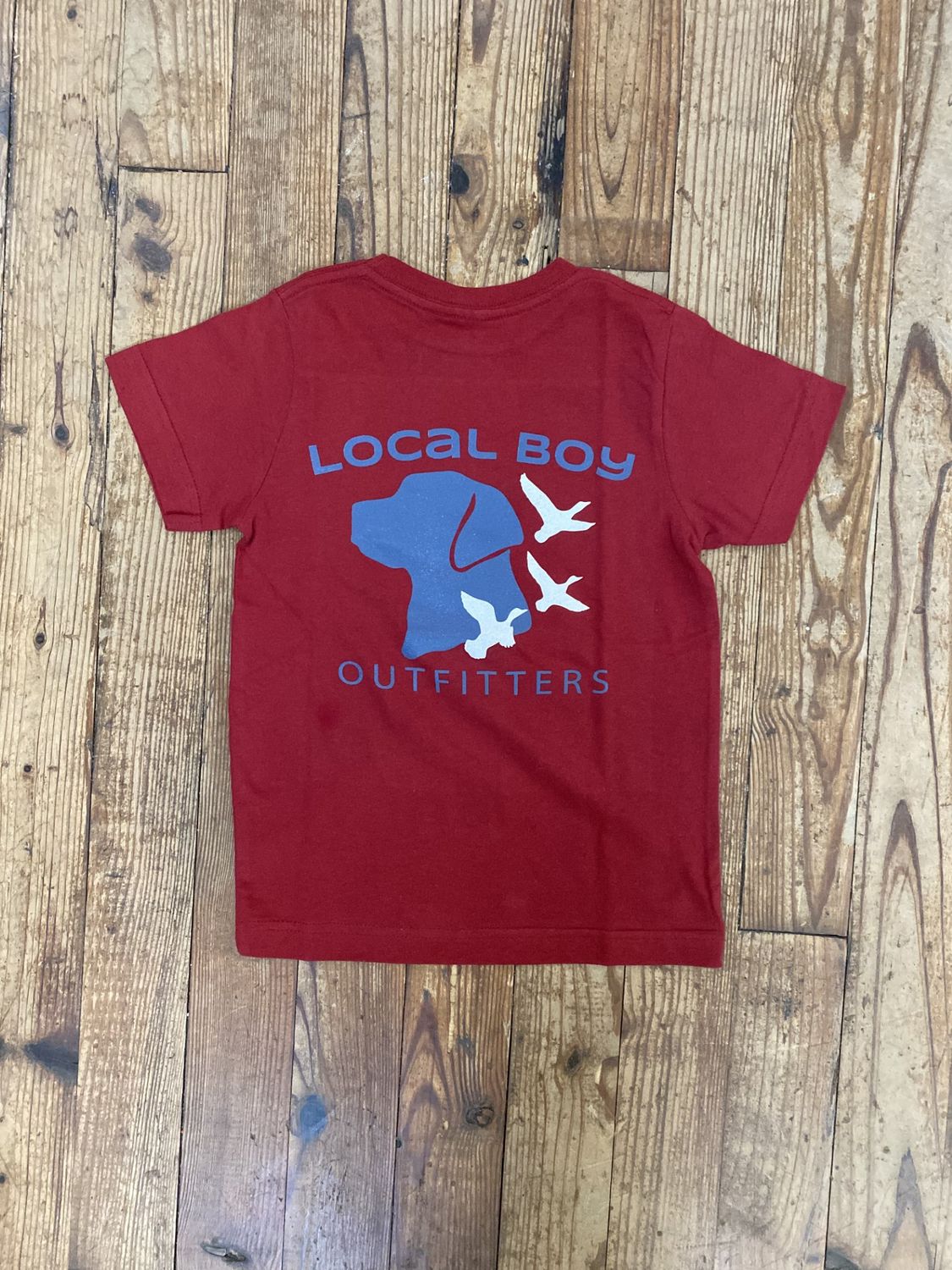 Local Boy Youth Dog and Ducks Tee Brick, Size: X-Small