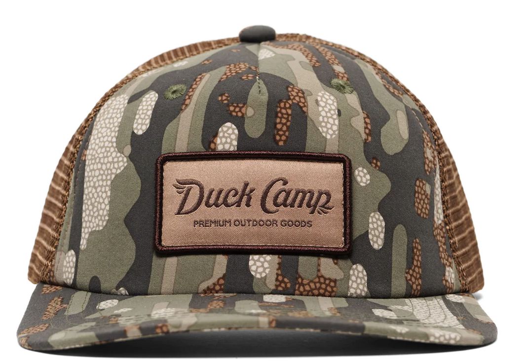 Duck Camp Mesh Trucker Hat , Color: Woodland