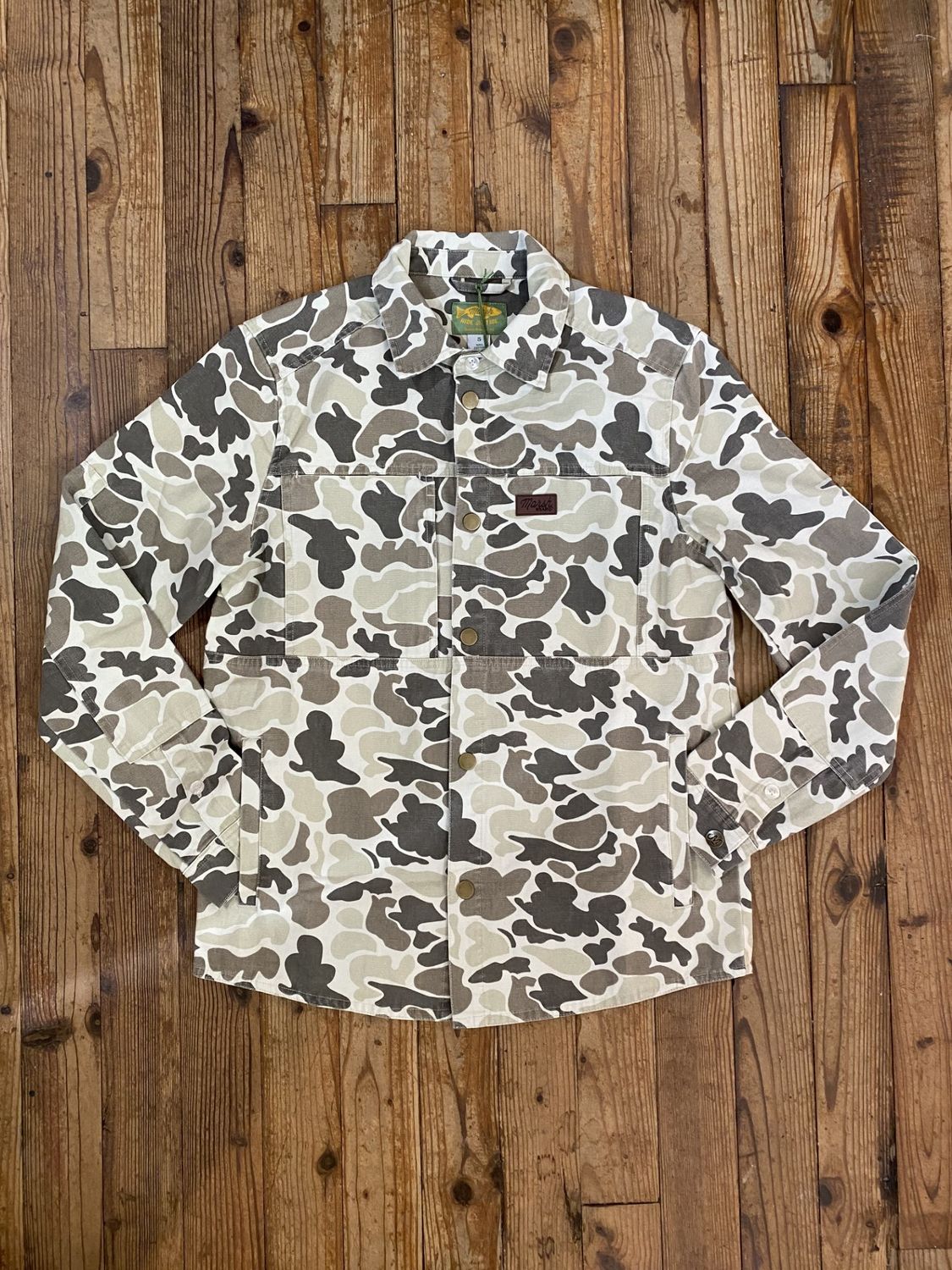 The Delano Shacket Stone Mallard Camo