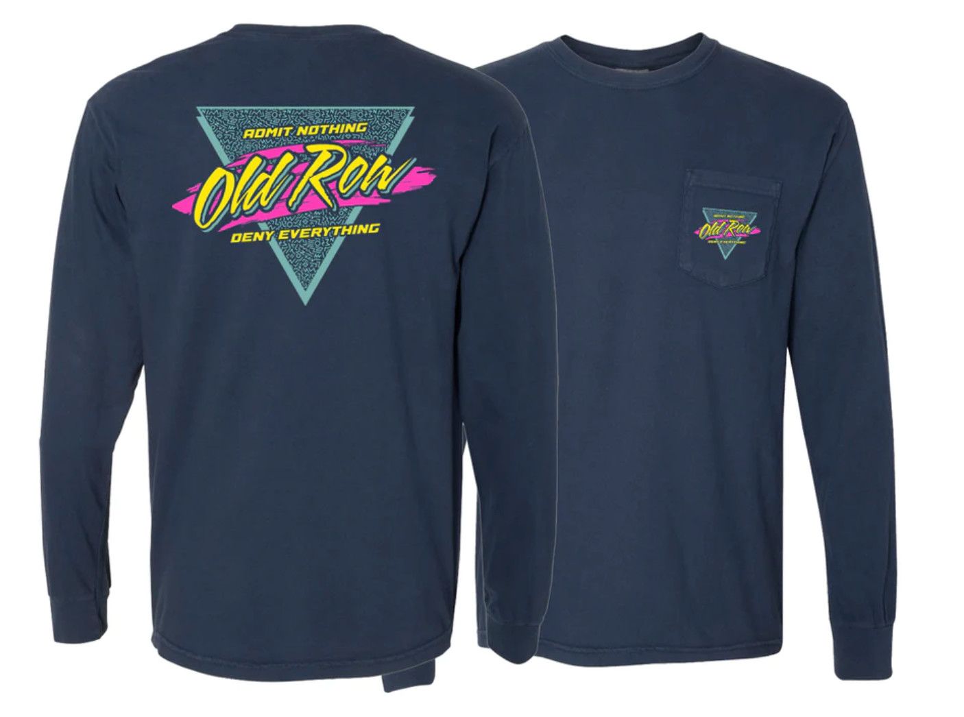 Old Row Retro Triangle L/S Navy