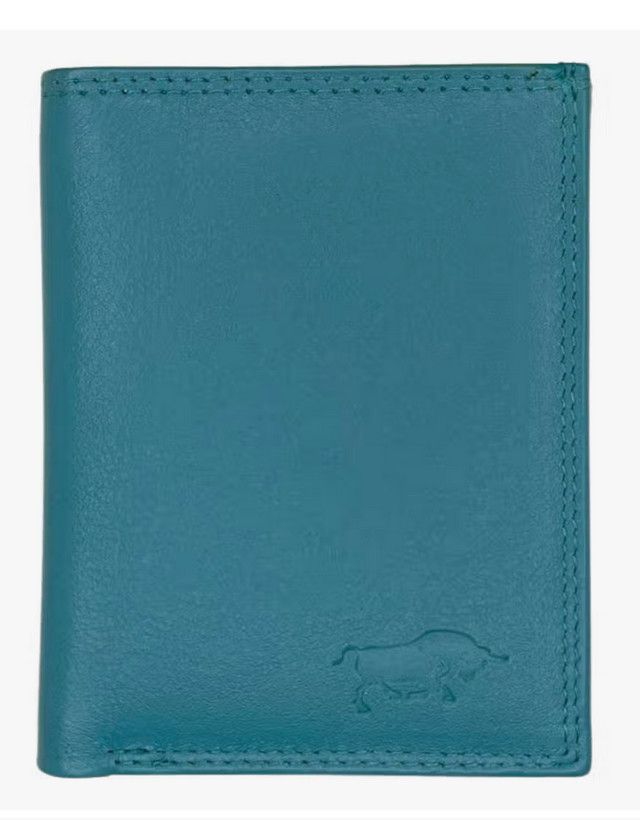 Genuine Leather Card Holder, Color: Light Blue