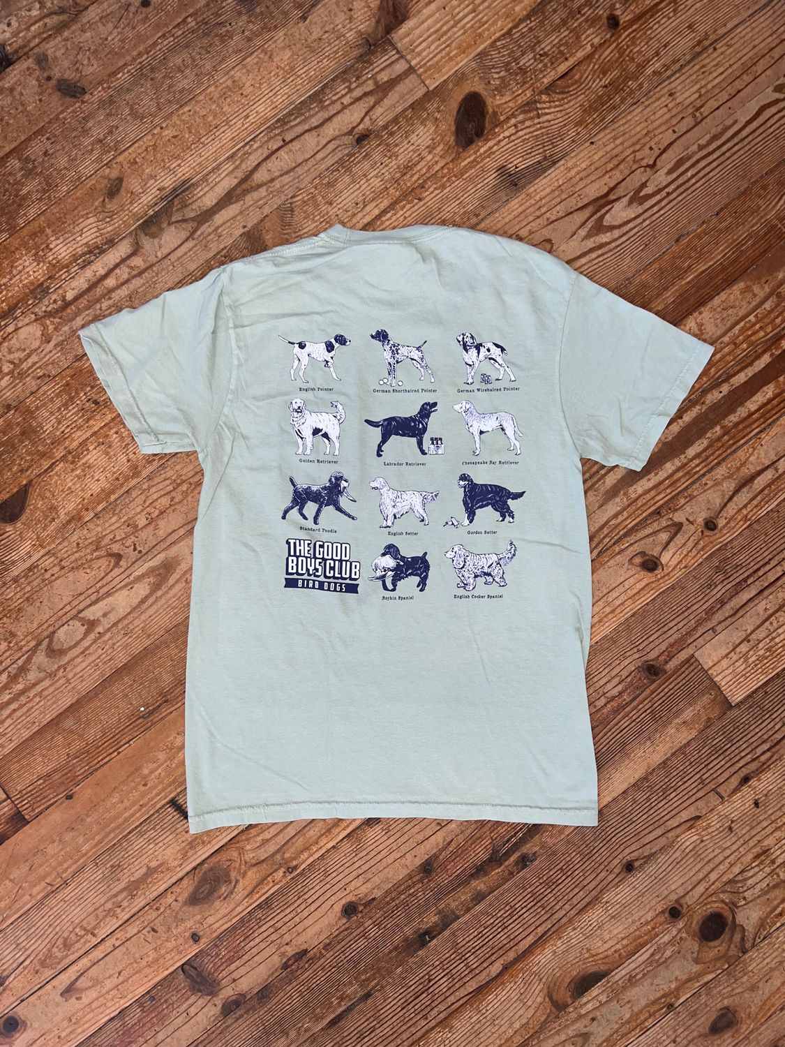  Old Row The GBC Bird Dogs Pocket Tee Light Green