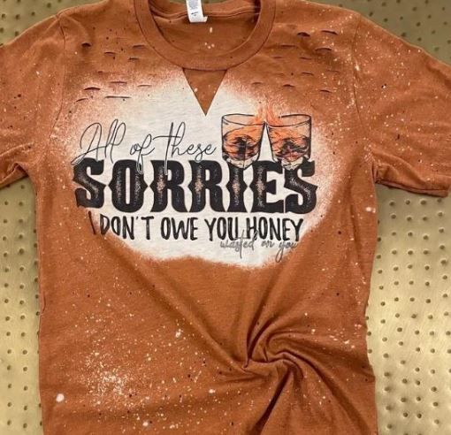 Wasted On You Bleached Distressed Tee