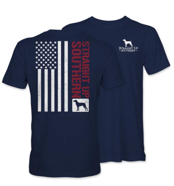 Youth Worn Flag S/S Tee Navy