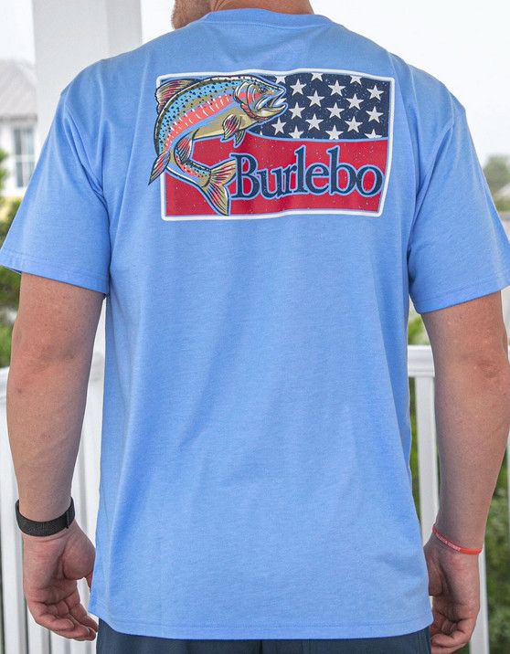 Fish USA S/S Tee Periwinkle