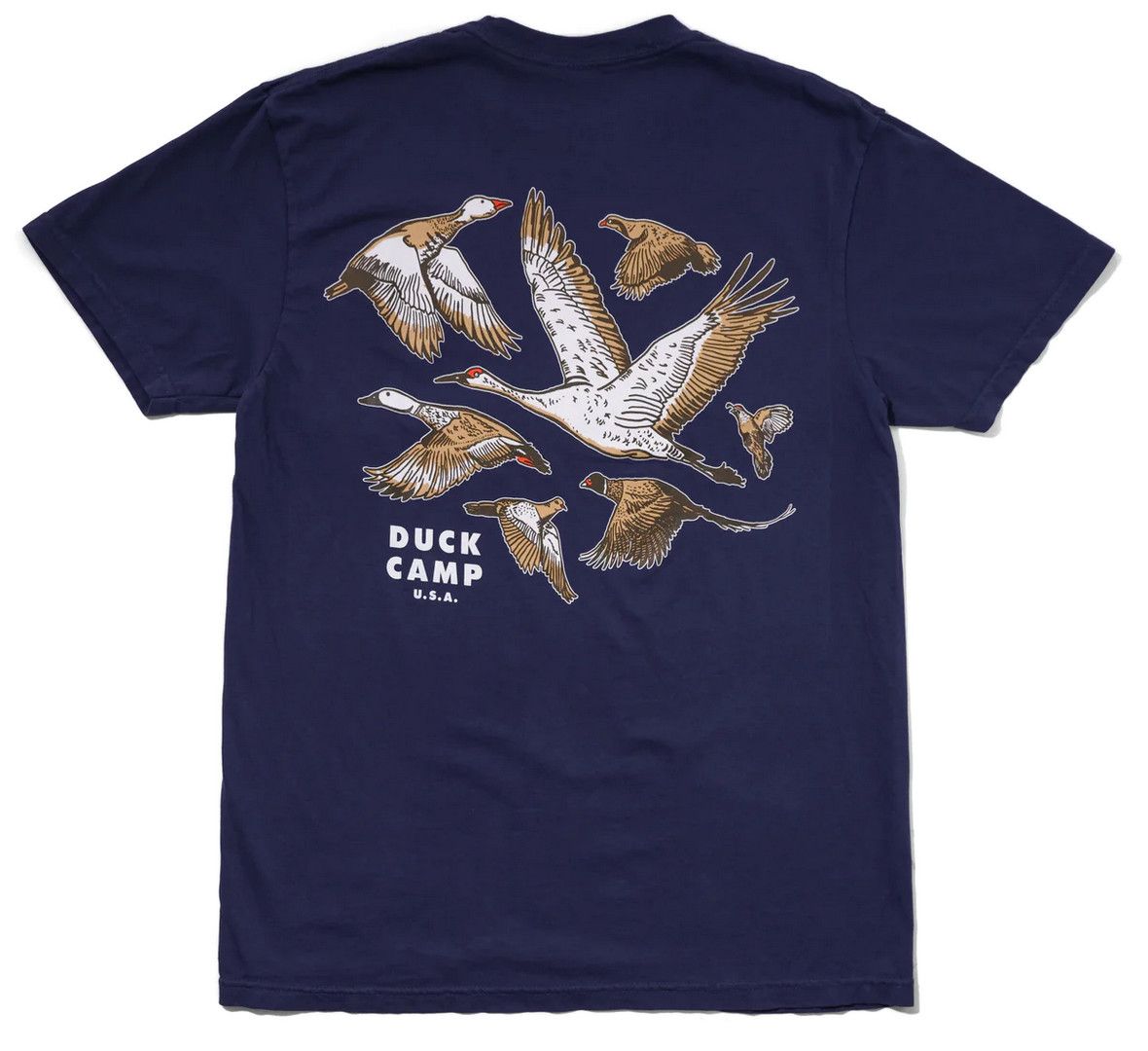 Duck Camp Birds of a Feather Tee Faded Navy