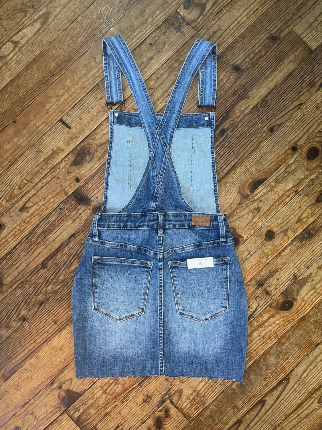 JB High-Waist Raw Hem Overall Skirt