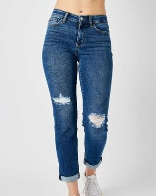 JB Mid-Rise Destroy Slim Jeans