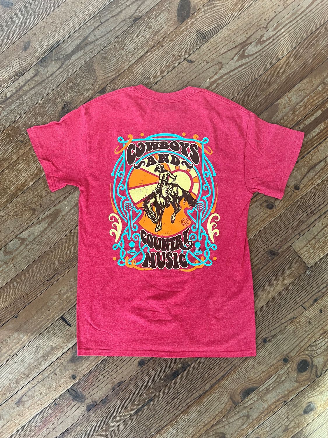 Girlie Girl Cowboy S/S Tee Heather Red