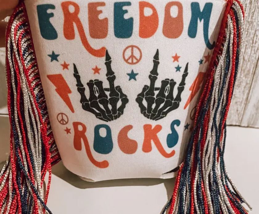 Freedom Rocks Fringe Koozie