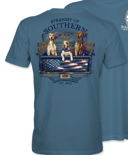 Youth USA Truck Dogs S/S Tee Indigo