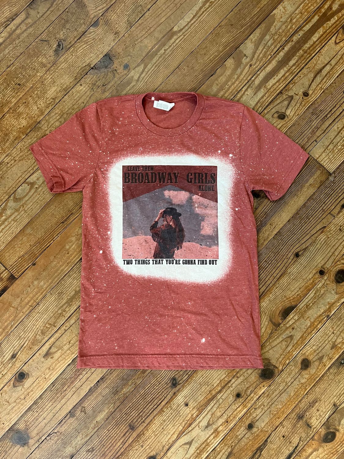 Broadway Girls Bleached Heather Clay Tee