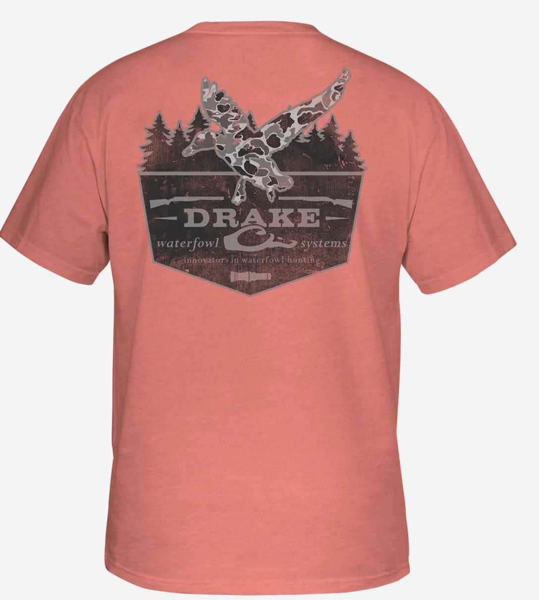 Drake Youth Old School In Flight Tee Peach Echo Lt Heather