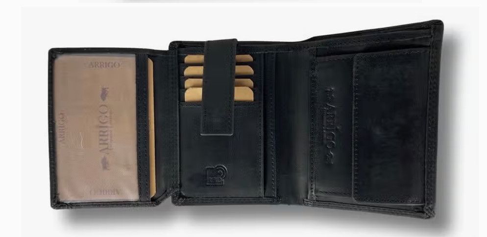  Buffalo Leather Wallet Arrigo with RFID
