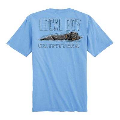 Local Boy Youth Fetch Black Lab S/S Tee Washed Denim