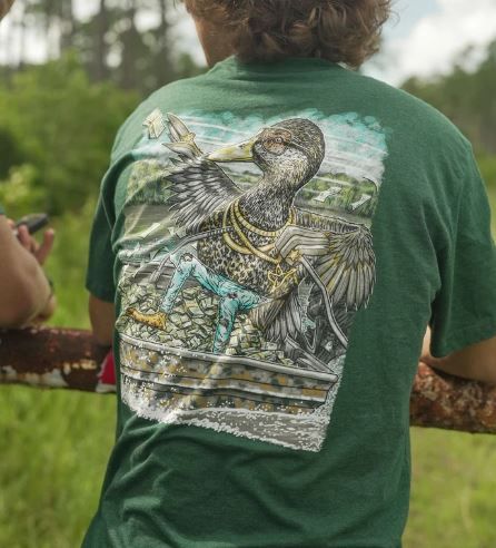 Paper Route Heather Forrest Green Tee