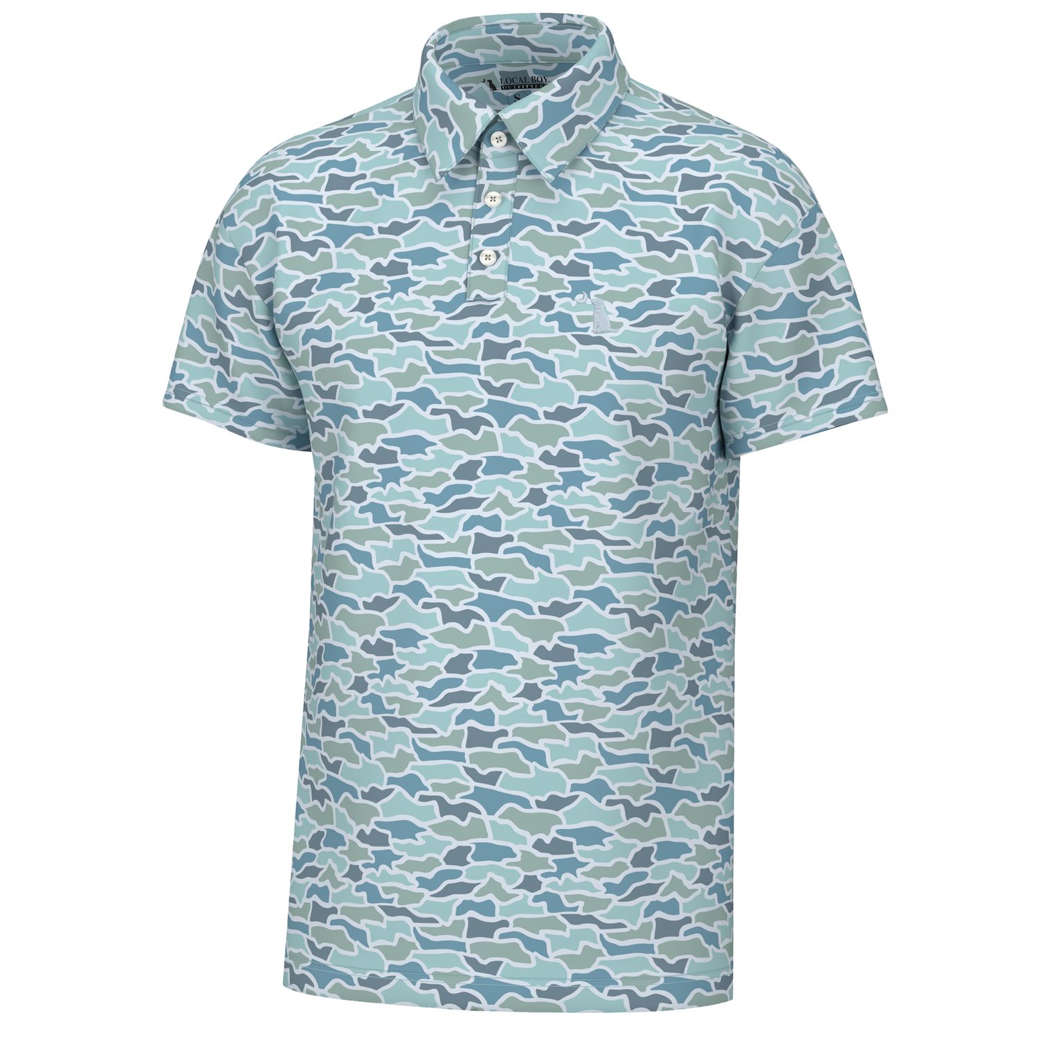 Local Boy Youth Dirty Myrtle Polo, Color: Cool Oak Camo, Size: Small