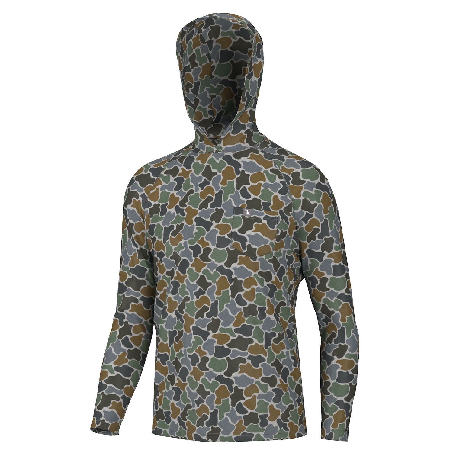 Heather Blend Hoodie, Color: Forest Camo Bluff, Size: Small