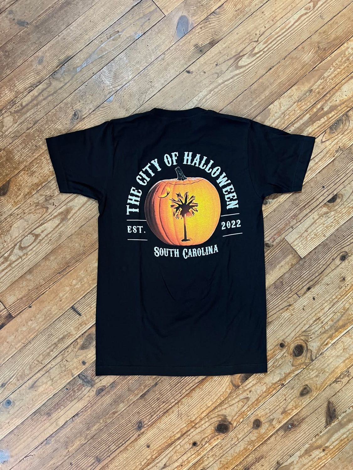 Palmetto Pumpkin Tee Black
