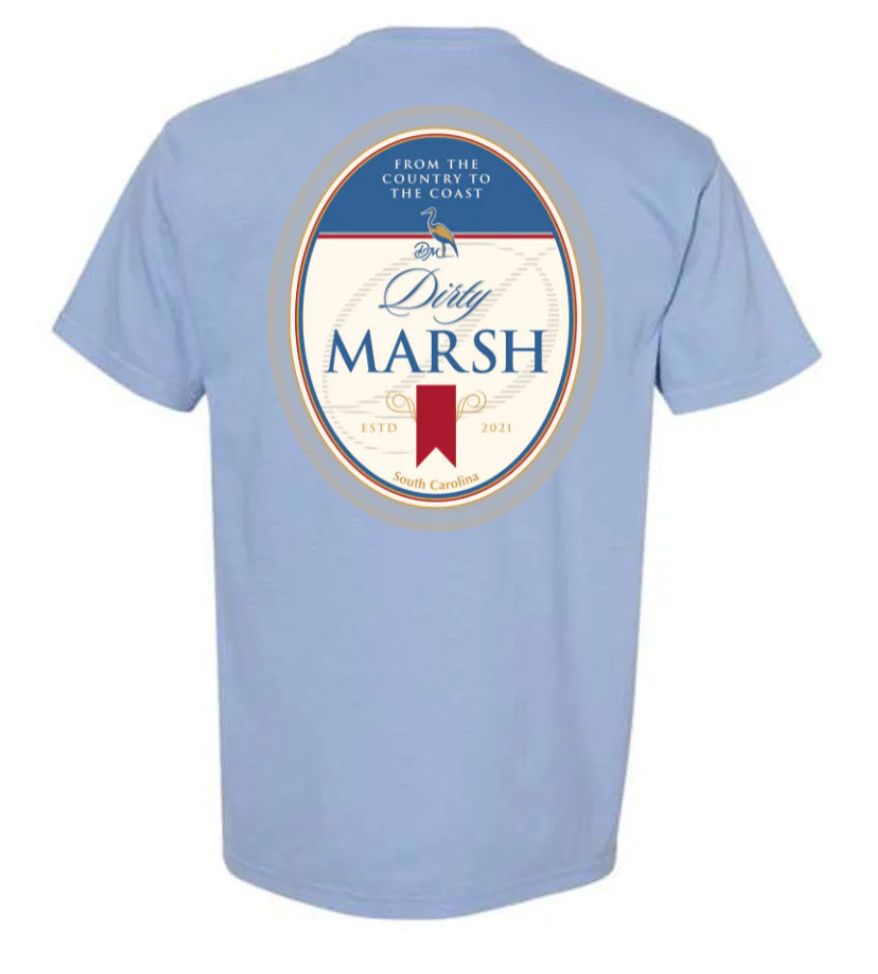 DM Beer Label Washed Denim Tee