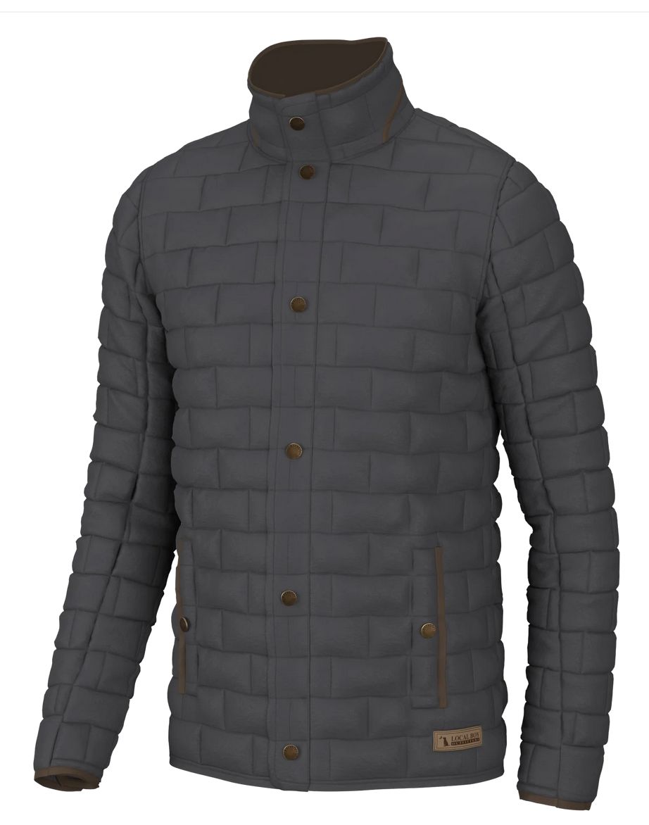 Local Boy Brick Quilted Jacket Charcoal