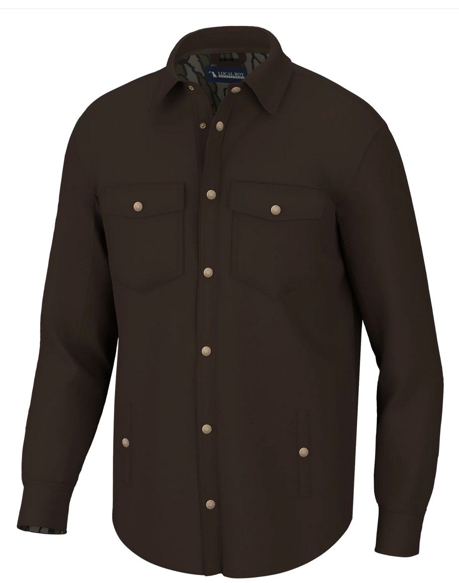 Local Boy Sportsman Shacket Brown