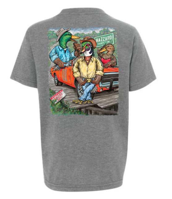 Youth Ducks Of Hazzard Grey Tee