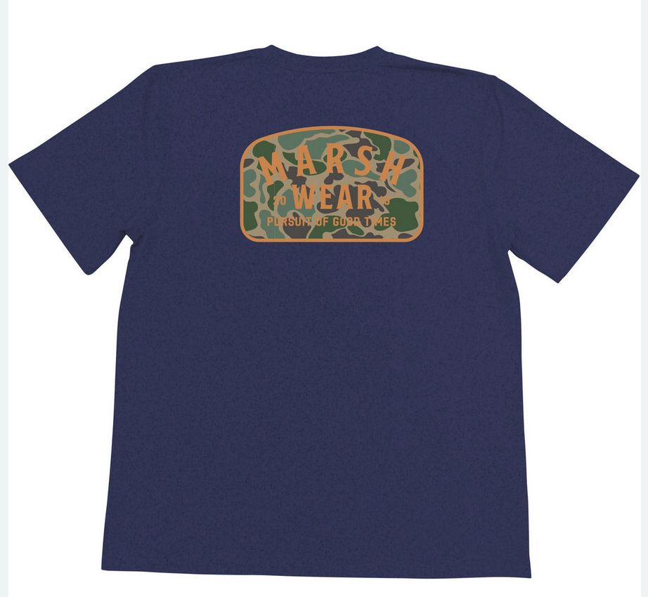 Marsh Wear Youth Alton Camo Tee Navy Heather