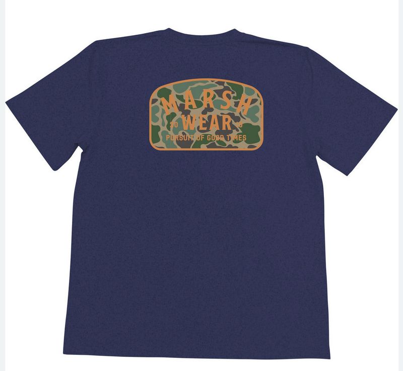 Marsh Wear Youth Alton Camo Tee Navy Heather
