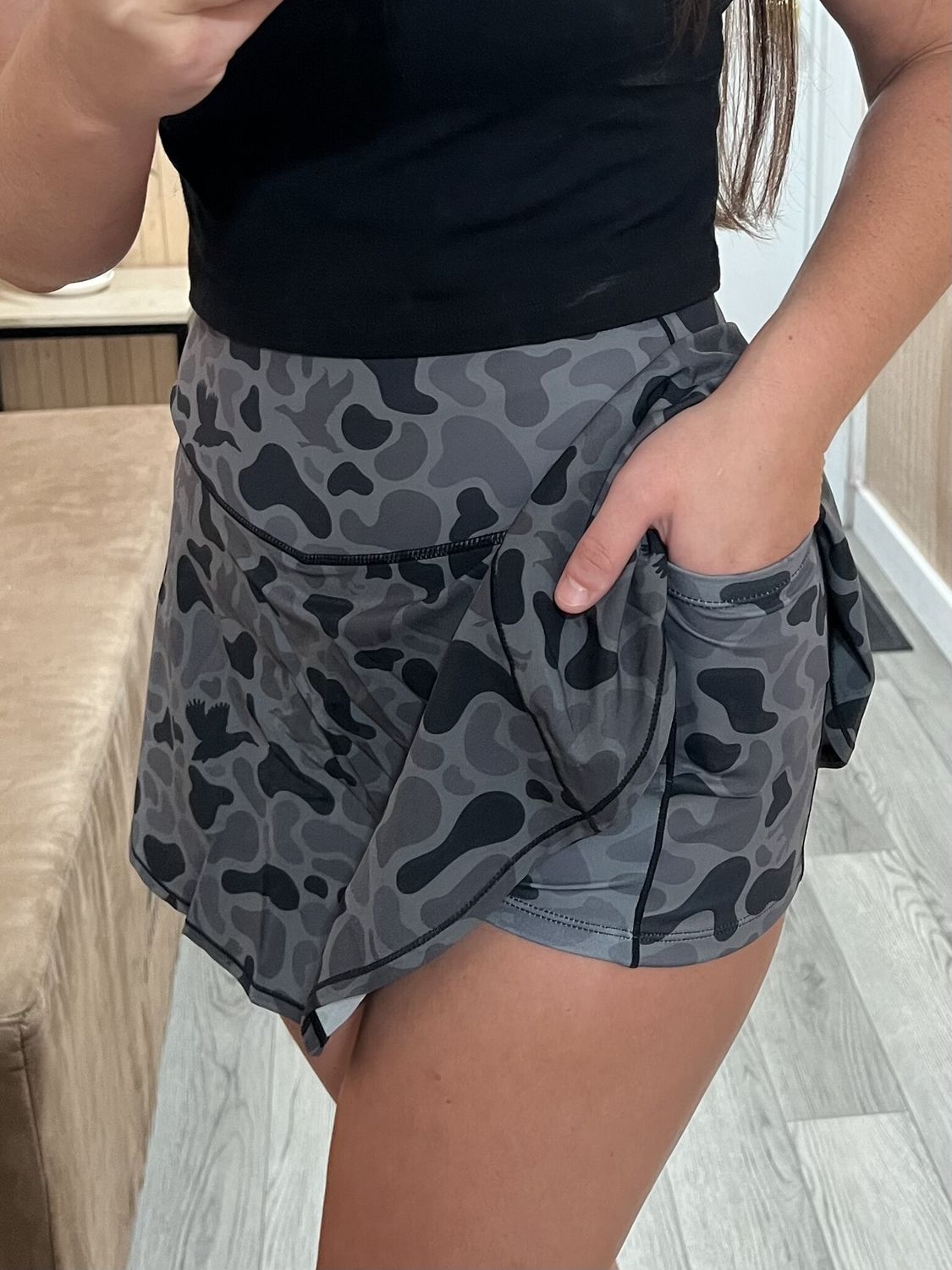 Women's EXCLUSIVE Front Line Committed Camo Skort