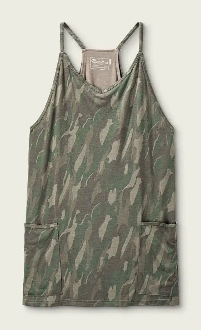 Buxton Romper Dress Thyme Lowland Camo , Size: X-Small